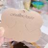 Accesorios para el cabello hechos a mano, material de bricolaje, accesorios, flor de ciruelo, cartón, pinza para el cabello, tarjeta cuadrada, joyería de plata caliente, tarjeta colgante, papel