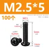 Tornillos M2M3M4M5M6M8 Negros de Acero Inoxidable 304, Tornillos de Cabeza Redonda Phillips, Tornillos para Máquina de Cabeza Plana Zincados Negros