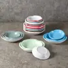 Melamina prato pequeno 10 carregado porcelana plástico talheres fast food prato tempero prato de mergulho prato lanche comercial