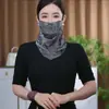 Velo Protector Solar, Mascarilla de Verano, Mascarilla, Cuentas Colgantes de Colores, Bufanda Elegante, Bufanda Multicolor Multifuncional para Mujer