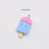 Resina de simulación helado donut flor cactus aretes bolsa llavero colgante accesorios de joyería DIY