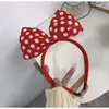 Diadema de lazo elegante de celebridad de Internet japonesa y coreana, pasador lindo, dulce, simple, para fotos, pajarita, diadema tridimensional, tocado para mujer