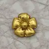 Botões Metálicos Florais Estilo Francês Costurados à Mão para Blusas, Blazers e Casacos Femininos com Botões Florais Decorativos