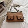 Bolsa tote con correa de cadena estilo Chanel 2026, un bolso de hombro de alta gama para el trabajo, con gran capacidad, un diseño nuevo y estilo de bolso cubo de piel genuina