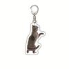 Llavero Acrílico Gato Banana Feliz Gato Feliz Transfronterizo Cabeza de Gato Comida Expresión de Gato Llavero para Bolsa Divertido