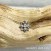 Pendientes de Aleación de Titanio Astmf-136 con Corte de Ojo de Caballo y Flor de Cuatro Hojas G23 Titanio Rosca Interna Cabezas de Joyería con Circonita