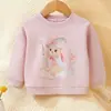 Moletons Infantis Primavera e Outono Algodão Puro Meninos e Meninas Moda Camisas de Base Outerwear Tamanhos Pequeno e Médio Camisetas Infantis de Manga Longa Roupas de Bebê
