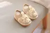 Sandálias de Bebê 1-2 Anos Sapatos Antiderrapantes para Crianças Pequenas Meninas Sapatos de Princesa Fofos Sapatos de Bebê Respiráveis para o Verão