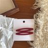 Horquilla ovalada hueca con textura de viento INS, pinza lateral para el cabello, temperamento de moda para niña, pinza para flequillo para cabello suelto, pinza de pico de pato