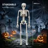 40cm Calavera Artificial de Pie Hombre Esqueleto Colgante Decoración de Evento Fiesta de Halloween Arreglo Casa Embrujada Bar Aterrador
