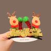 Horquilla navideña con forma de asta de alce, pinza para el pelo para niña, tocado navideño, diadema bonita, accesorios para el cabello para mujer
