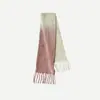 Bufanda de Lana Mezclada con Degradado Teñido Colgante Estilo Diseñador para Mujer, Ambiente Invernal, Suave y Suave, Estilo Coreano