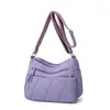 Nova Bolsa Feminina Estilo Simples Multicamadas Leve Bolsa Transversal Bolsa de Ombro Único Feminina Versátil Bolsa para Mãe Bolsa Quadrada Pequena com Múltiplos Bolsos