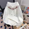 Moletom com capuz estiloso para estudantes do sexo masculino, moletom com estampa de letras góticas da moda, jaqueta moletom casual para meninos