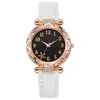 Reloj de Mujer Modelo Nuevo Transfronterizo, Moda Deportiva, Casual, Lujo Ligero, Patrón de Estrella de Mar Incrustado con Diamantes Correa de Cuero Reloj de Cuarzo para Mujer