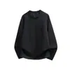Sudadera Casual Suelta de Color Sólido con Cuello Pequeño Estilo Minimalista para Hombre, Nueva Colección Primavera 2026
