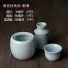 Calentador de vino amarillo de cerámica, Calentador de vino de estilo tradicional, Olla de vino de media libra para uso doméstico, Vasos de vino blanco de 0.1 kg, Calentador de vino estilo chino, Set de vino