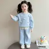 Conjunto de Otoño para Niña 2026 Nuevo Estilo Ropa de Otoño Infantil Elegante para Bebé Sudadera Casual de Dibujos Animados Conjunto Deportivo de Dos Piezas