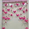 Cortina de Puerta sin Clavos Love Kitty Cat Cortina de Puerta Divisoria para Sala de Estar Cortina Decorativa de Pared Colgante para el Hogar en las Cuatro Estaciones Velcro