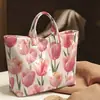 Plataforma independente Temu transfronteiriça nova bolsa de mão à prova d'água PVC+lona para o dia a dia portátil bolsa de ombro bolsa tote