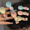 Bibimbap de Gato Dulce Estilo Ins Niña Pinza de Pato Linda Cuchara Artificial Pasador Divertido Estilo Caliente