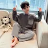 Ropa de Otoño para Niños y Niñas Pantalones de Otoño Pijamas Pijamas Sueltos Cómodos Ropa de Casa para Niños Medianos y Grandes Traje Nuevo Estilo Otoño e Invierno