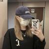 Sombrero Gorra de Béisbol para Mujer de Copa Suave Profundizada para Cabeza Grande Primavera y Otoño Rostro Pequeño Ala Ancha Sombrero Americano de Lengüeta de Pato Verano para Hombre