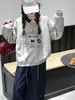 Sudadera para niña, nueva colección primavera/otoño 2026, top elegante de manga larga estilo coreano con cuello, moderno para niñas mayores