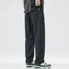 Pantalones largos casuales ligeros de verano transfronterizos 2026, pantalones de seda helada de secado rápido, pantalones deportivos casuales para hombre de corte recto ancho y ajuste holgado