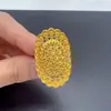 Anillo de Apertura Novia de Dubái Joyería de Boda Anillo para Dedo Índice Oro 24K Vietnam Anillo para Mujer Latón Chapado en Oro