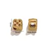 Acessórios de Joias de Aço Inoxidável com Contas Pingente de Flor com Diamante Banhado a 18K Acessórios de Contas Espaçadoras Joias para Pulseira DIY