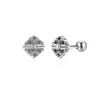 Brincos Cluster de Diamante Cheio de Novo Estilo Transfronteiriços para Homens, Modernos e Versáteis, Brincos de Flor de Íris em Forma de Cruz de Alto Padrão para Mulheres