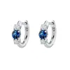 Europa e Estados Unidos agulha de prata s925 comércio exterior mais vendidos brincos círculo zircônia colorida Diamante design simples brinco de pressão brincos mulheres