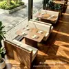 Asientos de Cabina de Estilo Chino Moderno para Restaurante, Juegos de Mesa y Sillas para Restaurante, Sofás de Cabina para Casa de Té, Cabinas de Restaurante Occidentales de Moda