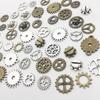 Juego Mixto Zhongfan de 130 Piezas Accesorios para Joyería DIY Aleación Vintage Punk Vapor Mecánico Engranajes Rellenos de UV