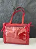 Nueva Bolsa de Hombro Grande de Cinta Estilo Japonés para Mujer 2025 Lazos Transparente Moderna Versátil Tote