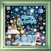 Adesivos Estáticos de Natal para Janela Atacado Mais Vendidos 2027 Papai Noel Flocos de Neve Adesivos de Janela Vidros Decorativos Adesivos de Parede
