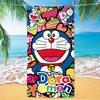 Toalla de Baño de Microfibra para Adulto Doraemon de Dibujos Animados Personalizada para Baño, Natación, Viaje, Portátil, Playa, Deportes