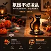 Decoraciones Temáticas de Calabaza de Halloween Adornos de Madera con Forma de Fantasma para Escritorio Decoración de Ambiente para Ventana Accesorios para Fotos