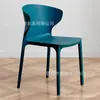 Silla de Comedor de Plástico Simple Nórdica Silla Moderna para el Hogar con Respaldo Taburete Grueso Casual Silla de Comedor Apilable Creativa de Colores