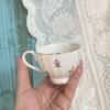 Taza de Café Pequeña Floral Europea Taza Individual Taza de Espresso de Cerámica Borde Dorado Británico Taza de Té para Té de la Tarde Taza de Té Taza de Té Negro