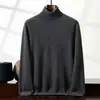 Suéter de Cachemira para Hombre de Cuello Alto 26 Otoño Invierno Nuevo Casual de Negocios Jersey de Lana Suéter Básico Cálido