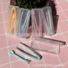 Porta lentes de contacto pinzas pequeñas ventosa pinzas de cabeza blanda juego de pinzas de silicona caja herramienta para ponerse lentes de contacto 007