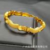 Pulsera de Oro Laminado 24K Lujo Ligero Color Arena Oro Boda Dubái Novia Venta al por Mayor Transfronteriza en Stock