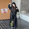 Conjunto de Calça de Moletom com Estampa de Estrelas Vintage para Mulheres e Homens, Moletom com Capuz Esportivo de Dança Jazz de Outono, Calça Versátil de Perna Larga