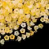 5.5*6mm Acrílico Degradado Espolvoreado Dorado Traer Orquídea Cuerda de Cabello Antigua Accesorios Material para Joyería Hecha a Mano DIY