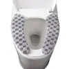 Funda de asiento de inodoro de felpa engrosada, lavable y adhesiva, ajuste universal para todos los modelos de inodoro, venta al por mayor para uso en otoño e invierno