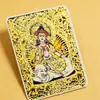 Pintura Thangka Dourada da Vida Passada e Presente de Jakhila, Oito Raposas Guardiãs, Tela para Núcleo de Pintura Thangka, 4*5cm