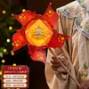 Linterna Luminosa de Conejo Portátil para el Festival de Medio Otoño Material DIY Hecho a Mano para Niños Molinillo de Viento Giratorio Linterna Pequeña de Dibujos Animados Linterna