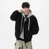 NASA SOBRE Chaqueta estilo japonés de dos piezas falsas para hombre, nueva colección primavera/otoño, chaqueta holgada de talla grande, chaqueta de béisbol